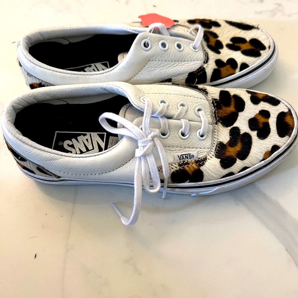 New Vans Era leopard calf hair sneaker women’s 7.5